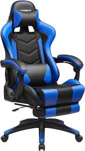 CHAISE GAMER CHAIR CH06-4 PIETEMENT NYLON SUR 5 ROULETTES BLEU