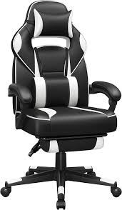 CHAISE GAMER CHAIR CH06-06  PIETEMENT METAL SUR 5 ROULETTES BLANC