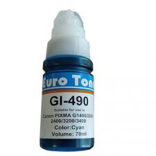 Bouteille Canon 490 Cyan Eurotoner